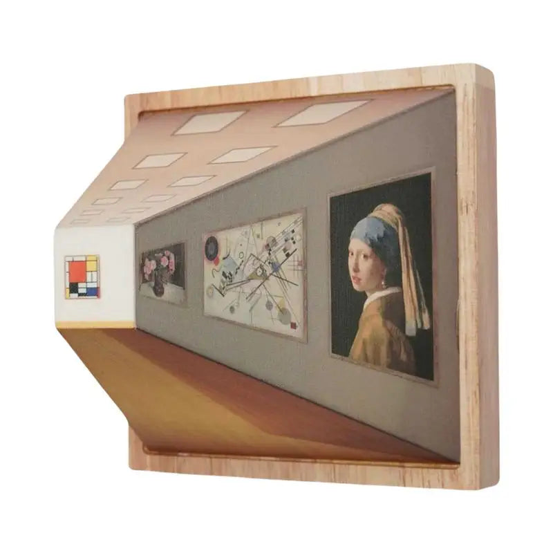 3D LED Shadow Box Art Light – Wooden Optical Illusion Wall Decor for Bedroom, Living Room, Gifts
